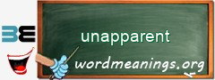 WordMeaning blackboard for unapparent